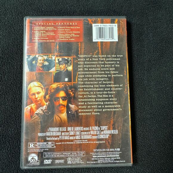 Serpico DVD Movie Al Pacino True Story Peter Maas Book NYPD Action Thriller - Picture 3 of 6